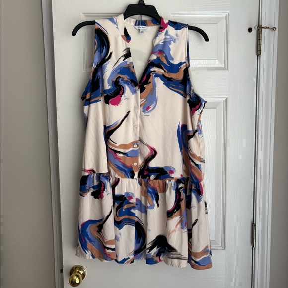 Nine West Dresses & Skirts - Nine West Abstract Print Mini Dress - Blue, Pink, Brown